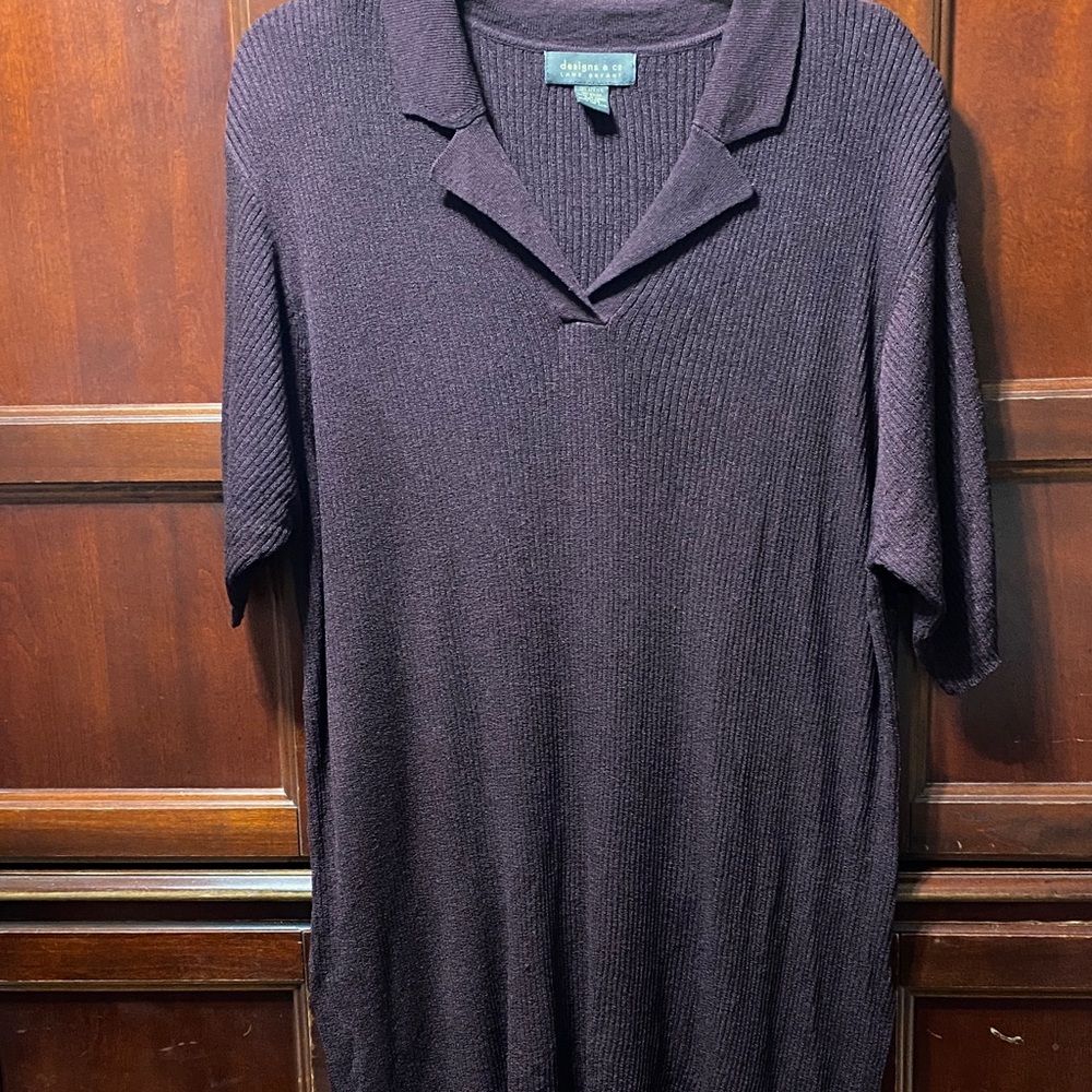 Lane Bryant vintage plus size 26/28 Deep Purple Knit Top